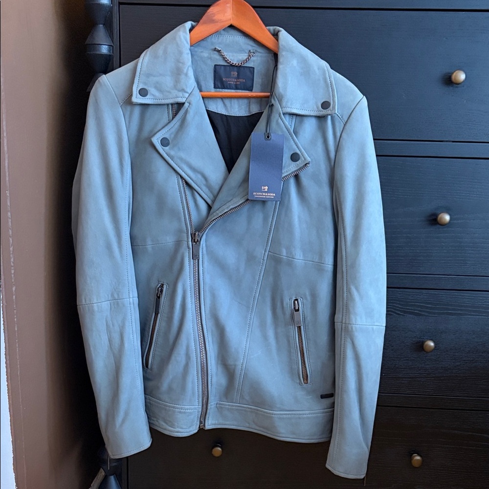 Scotch & Soda Men's Leather Moto Jacket